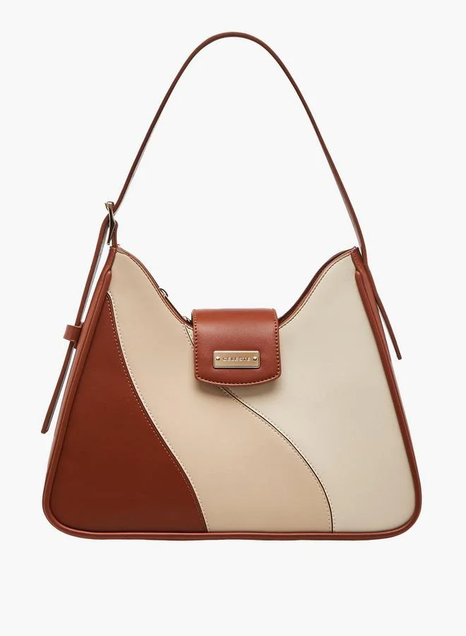 سيليست حقيبة كتف بألوان متداخلة مع حزام قابل للتعديل